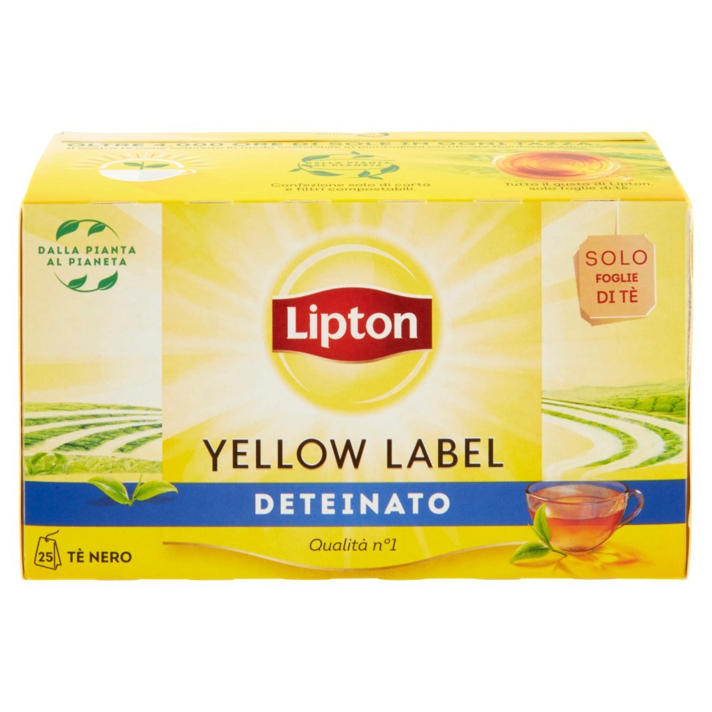 Lipton Yellow Label Deteinato 25 Filtri 37,5 g