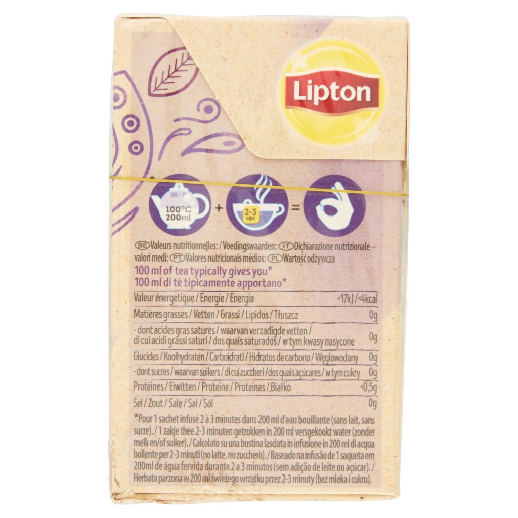 Lipton Té Nero Bio Ceylon 20 Filtri
