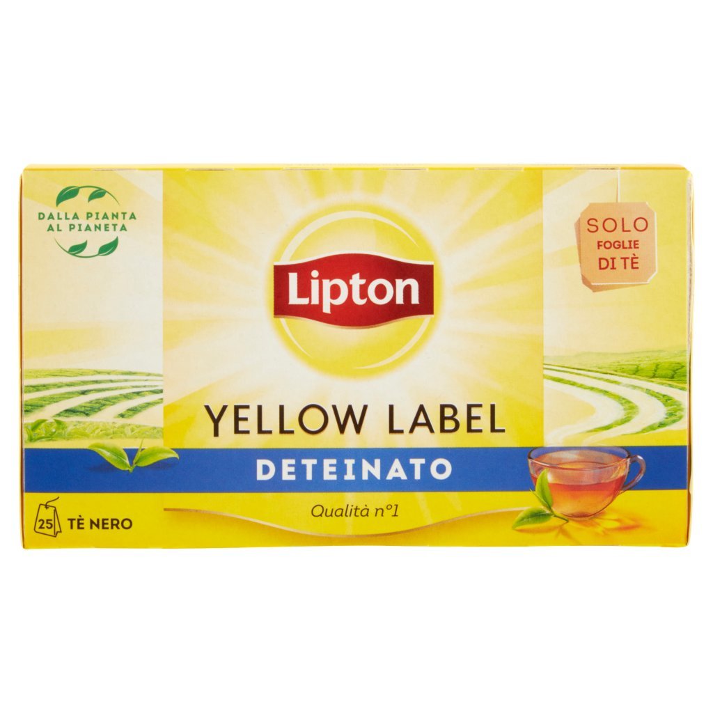 Lipton Yellow Label Deteinato 25 Filtri 37,5 g