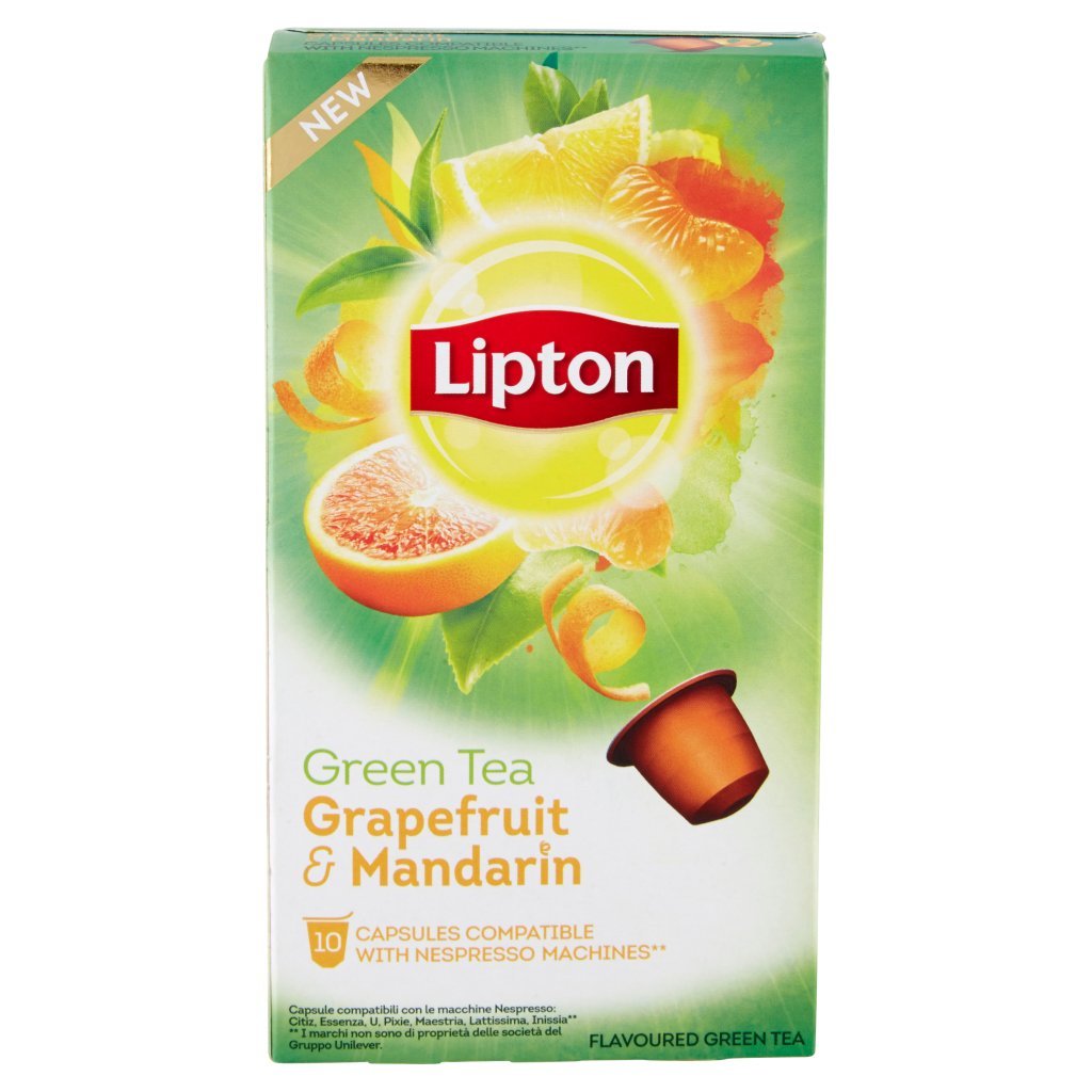 Lipton Green Tea Grapefruit & Mandarin 10 Capsule