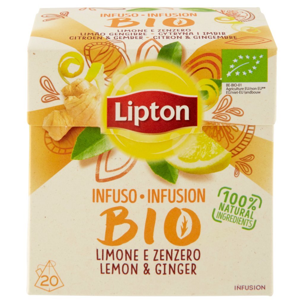 Lipton Infuso Bio Limone e Zenzero 20 Filtri