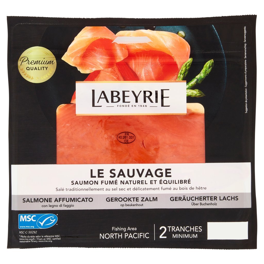 Labeyrie Il Selvaggio Salmone Affumicato Msc, Gusto Naturale