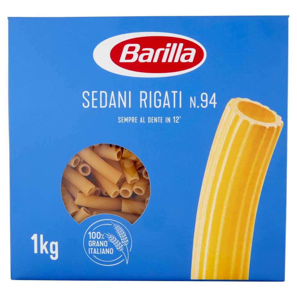 Barilla Pasta Sedani Rigati N.94 100% Grano Italiano 1kg