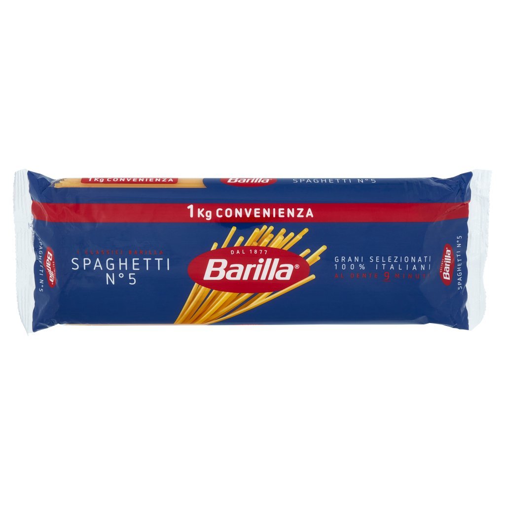 Barilla Pasta Spaghetti N.5 100% Grano Italiano 1 Kg