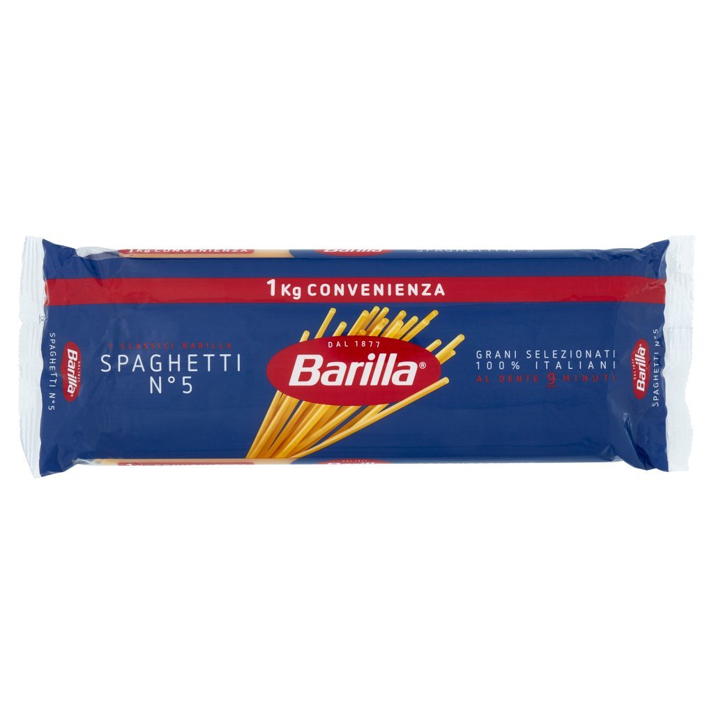 Barilla Pasta Spaghetti N.5 100% Grano Italiano 1 Kg