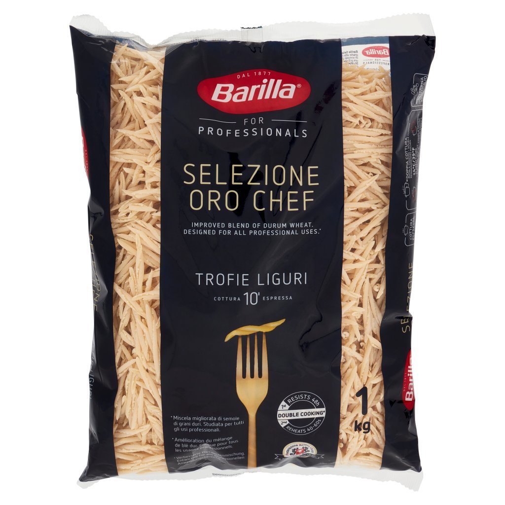 Barilla For Professionals Trofie Liguri Pasta Corta Food Service Selezione Oro Chef 1kg