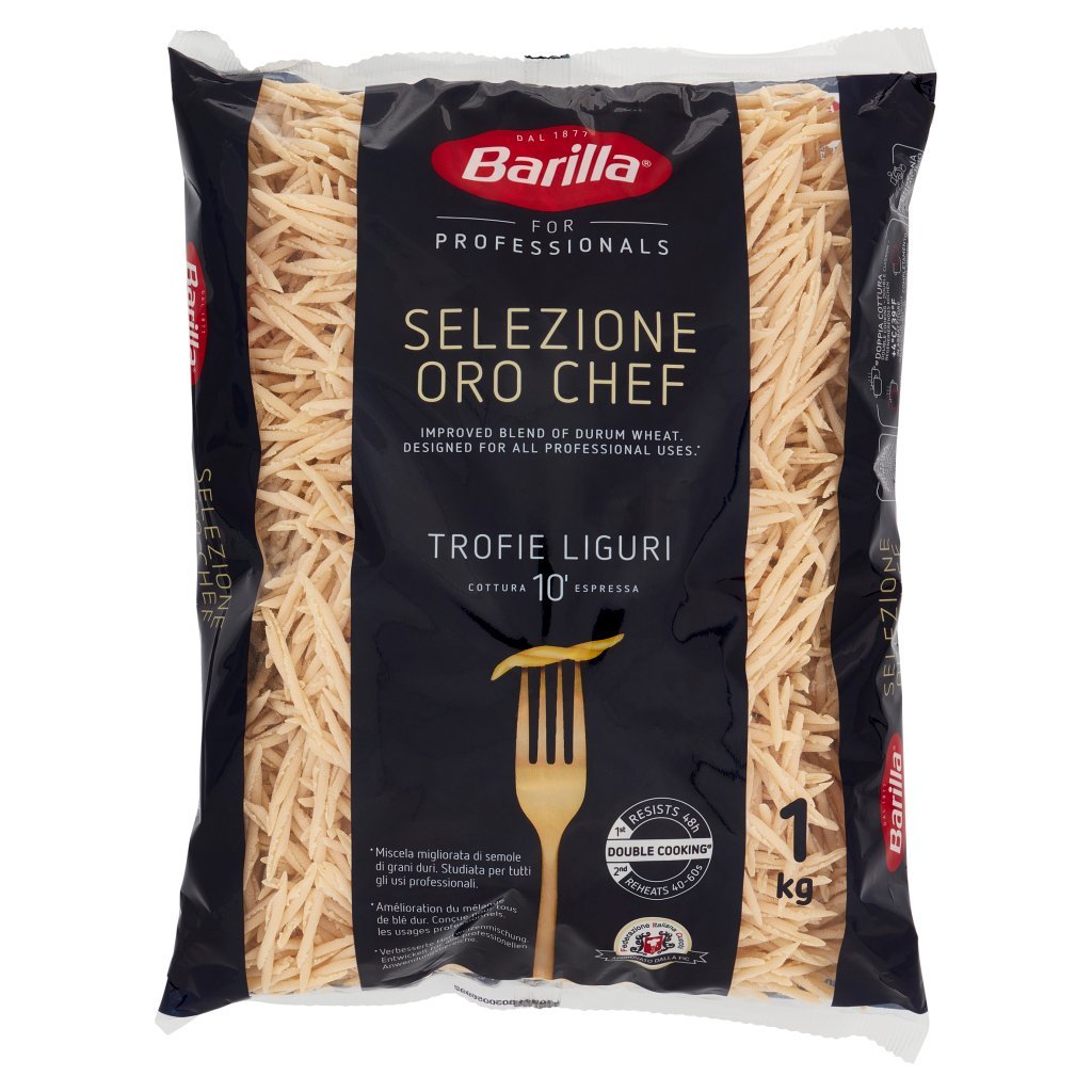 Barilla For Professionals Trofie Liguri Pasta Corta Food Service Selezione Oro Chef 1kg