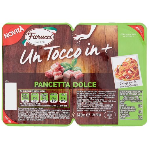 Fiorucci Un Tocco in + Pancetta Dolce 2 x 70 g