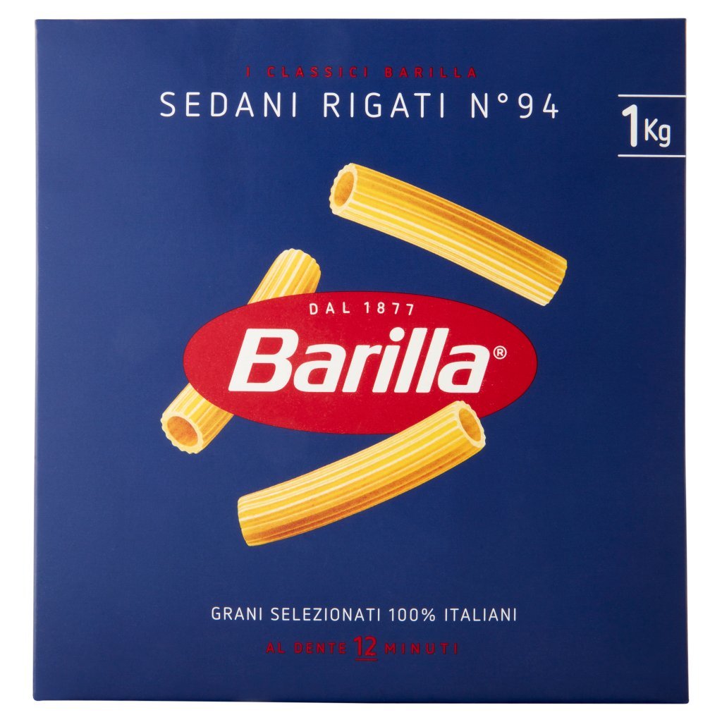 Barilla Pasta Sedani Rigati N.94 100% Grano Italiano 1 Kg