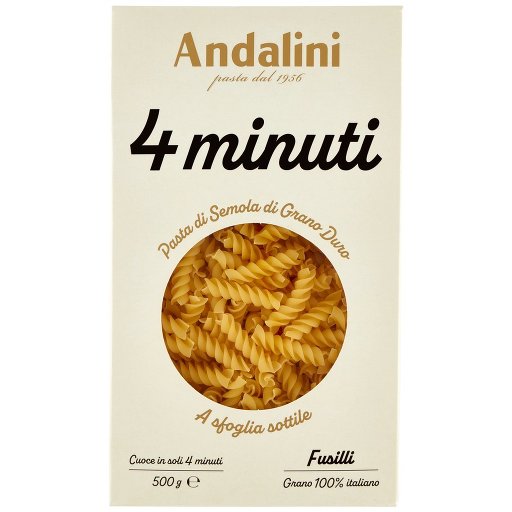 Andalini 4 Minuti Pasta di Semola di Grano Duro a Sfoglia Sottile Fusilli