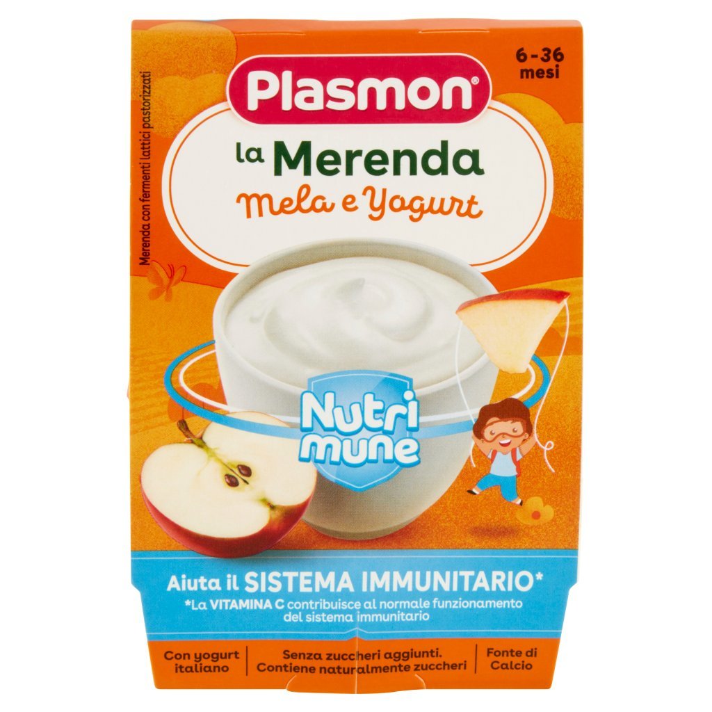 Plasmon La Merenda Mela e Yogurt Nutri Mune 2 x 120 g