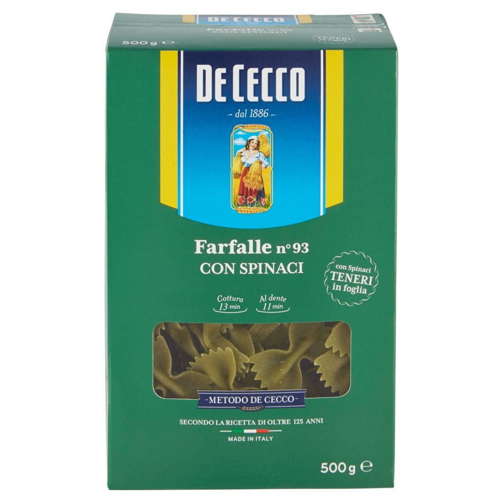 De Cecco Farfalle N° 93 con Spinaci