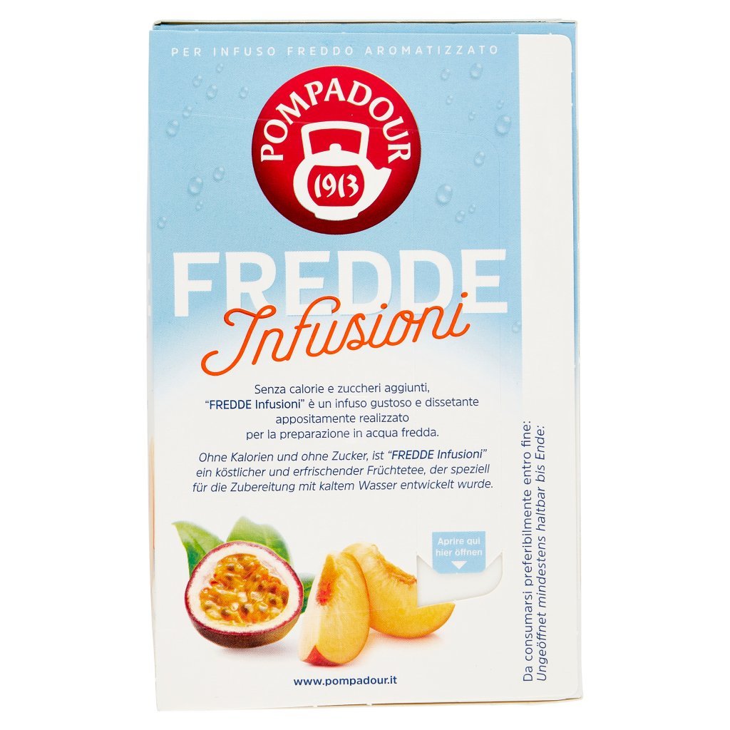 Pompadour Fredde Infusioni Pesca e Maracuja 18 x 2,5 g