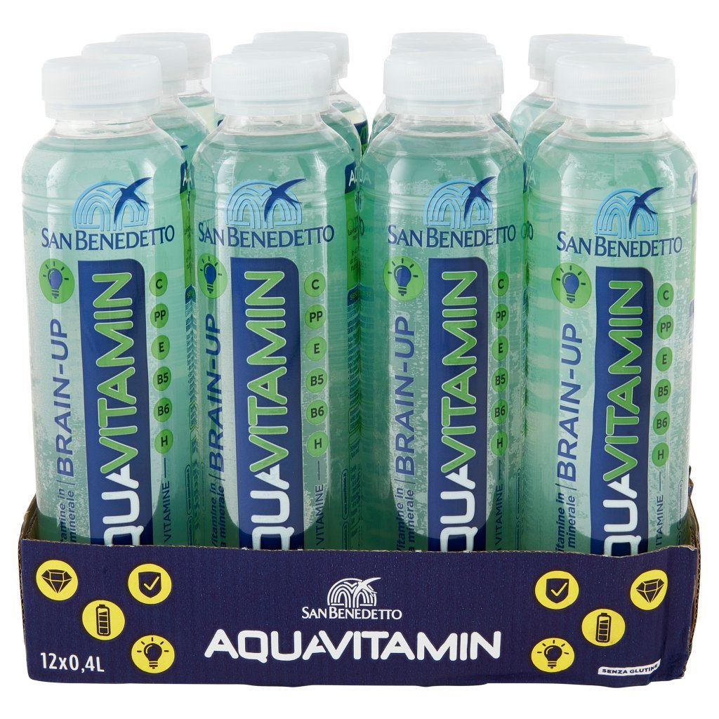 San Benedetto Aquavitamin Brain-up Gusto Kiwi Mela Melograno 12 x 0,4 l