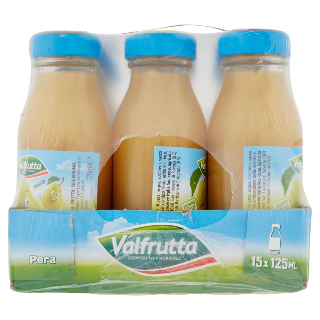 Valfrutta Pera Italiana Succo e Polpa di Frutta 15 x 125 Ml