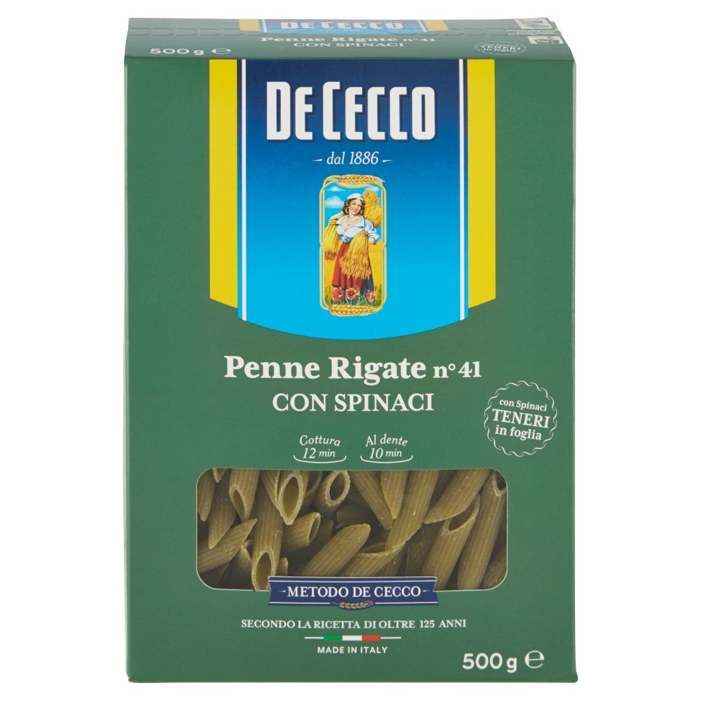 De Cecco Penne Rigate N° 41 con Spinaci