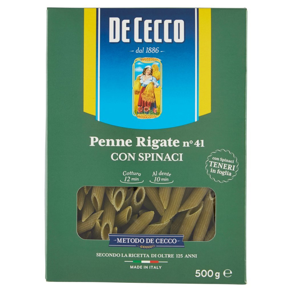 De Cecco Penne Rigate N° 41 con Spinaci