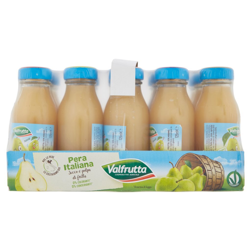 Valfrutta Pera Italiana Succo e Polpa di Frutta 15 x 125 Ml