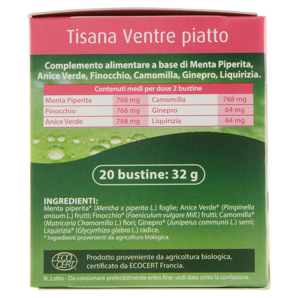 Laboratoires Vitarmonyl Bio Tisana Ventre Piatto 20 Filtri