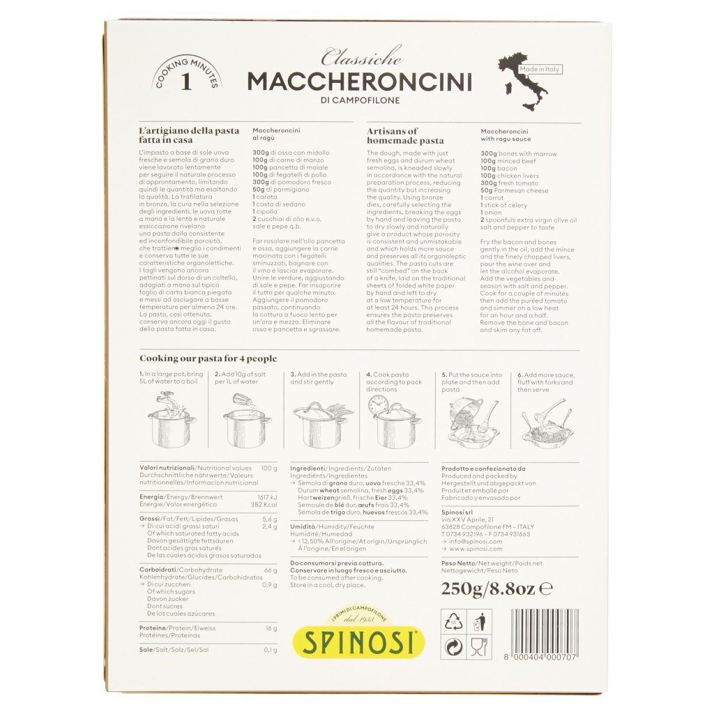 Spinosi Classiche Maccheroncini di Campofilone Igp