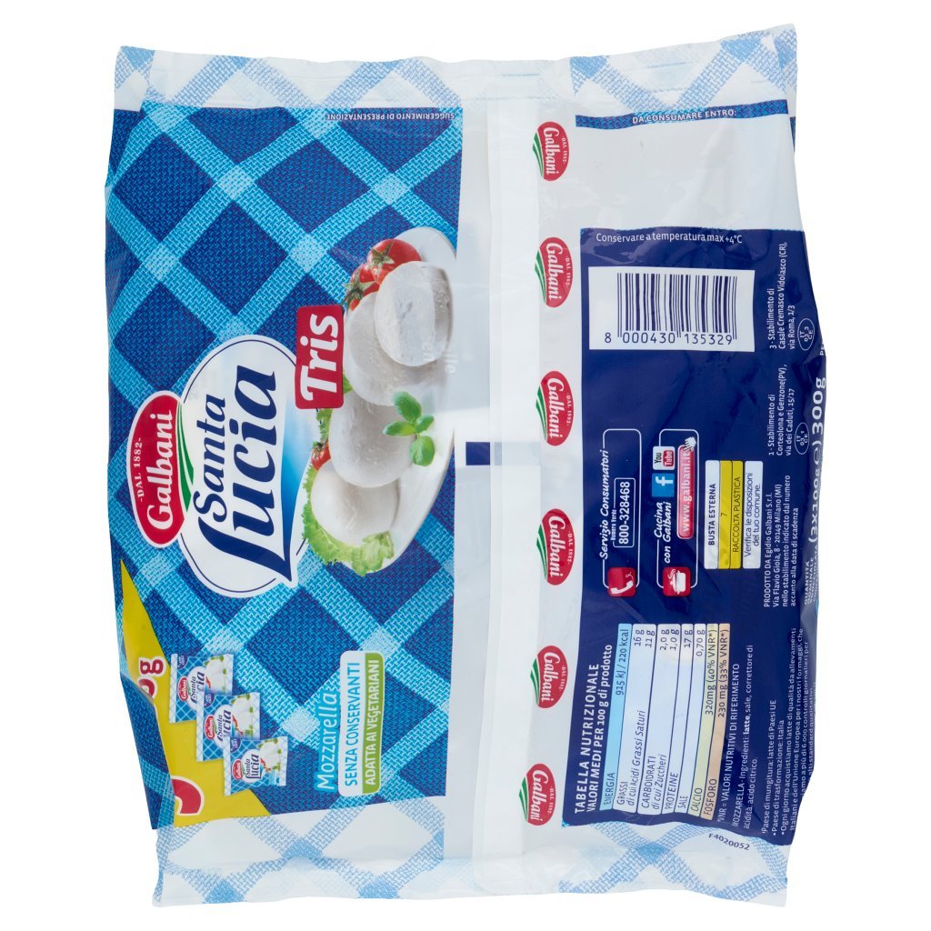 Galbani Santa Lucia Tris Mozzarella 3 x 100 g