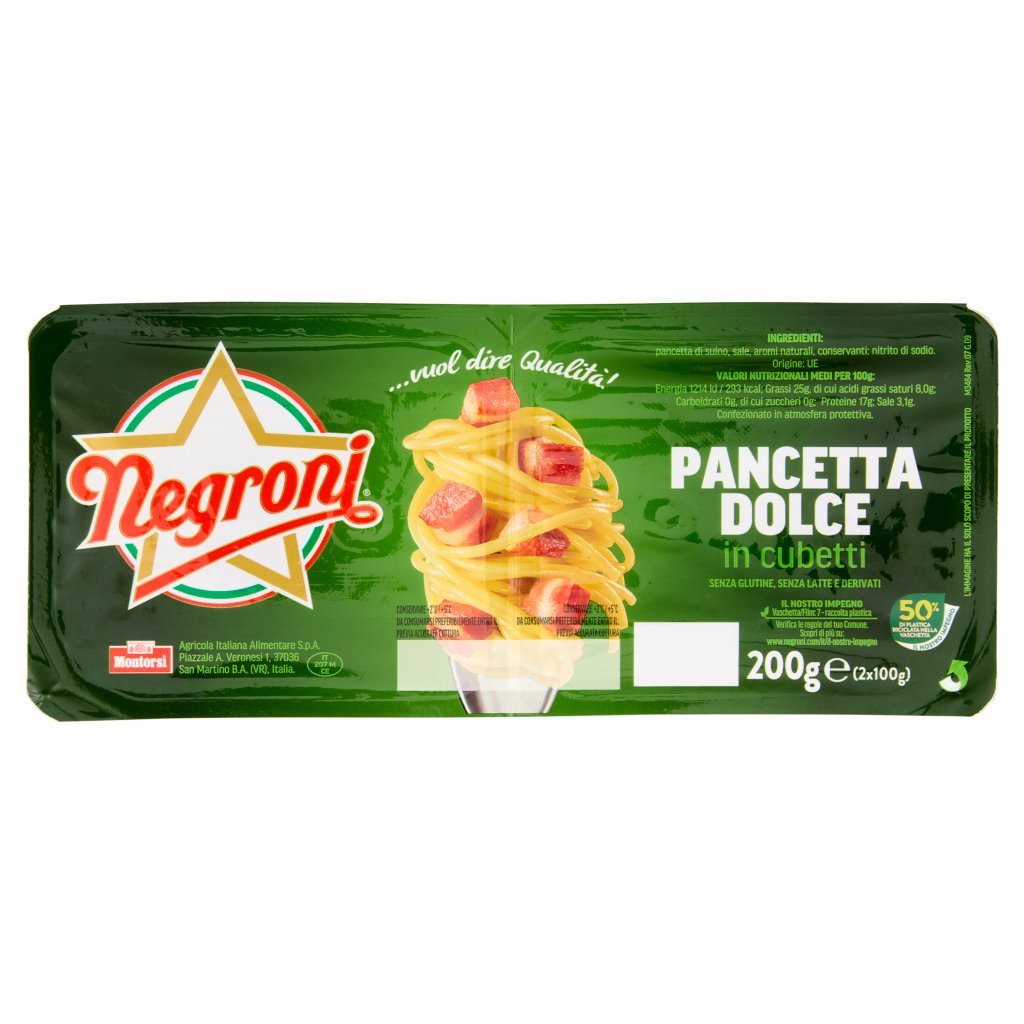 Negroni Pancetta Dolce in Cubetti 2 x 100 g