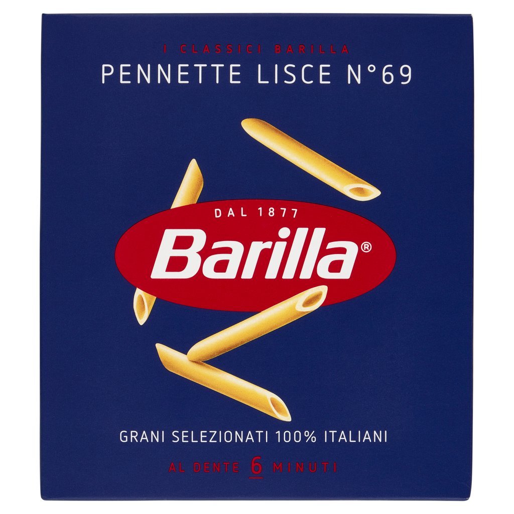 Barilla Pasta Pennette Lisce N.69 100% Grano Italiano