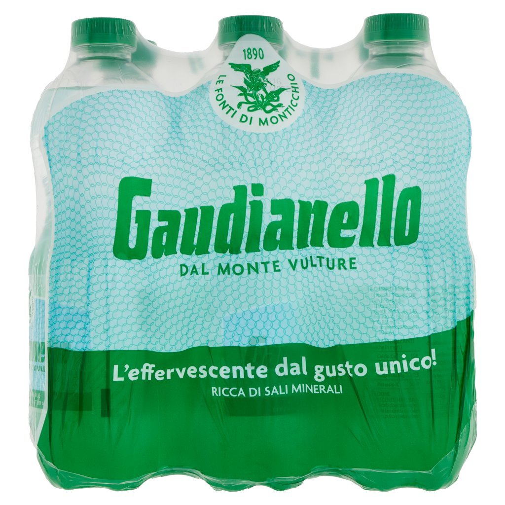 Gaudianello Acqua Minerale Effervescente Naturale dal Monte Vulture 6 x 0,5 Litri