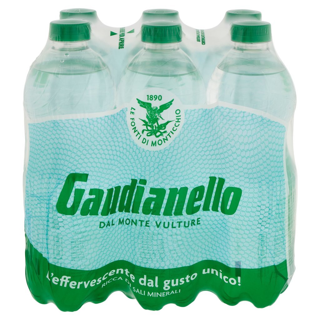 Gaudianello Acqua Minerale Effervescente Naturale dal Monte Vulture 6 x 0,5 Litri