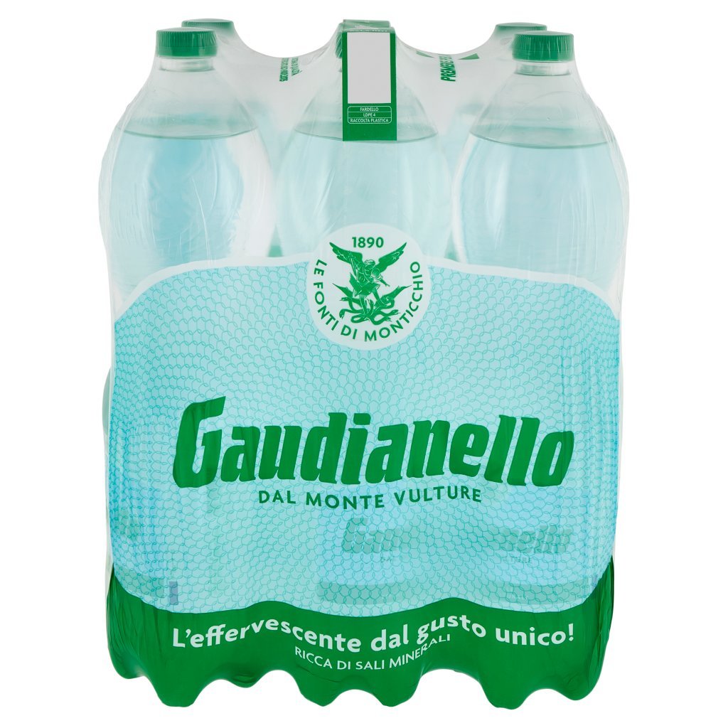 Gaudianello Acqua Minerale Effervescente Naturale dal Monte Vulture 6 x 1,5 Litri