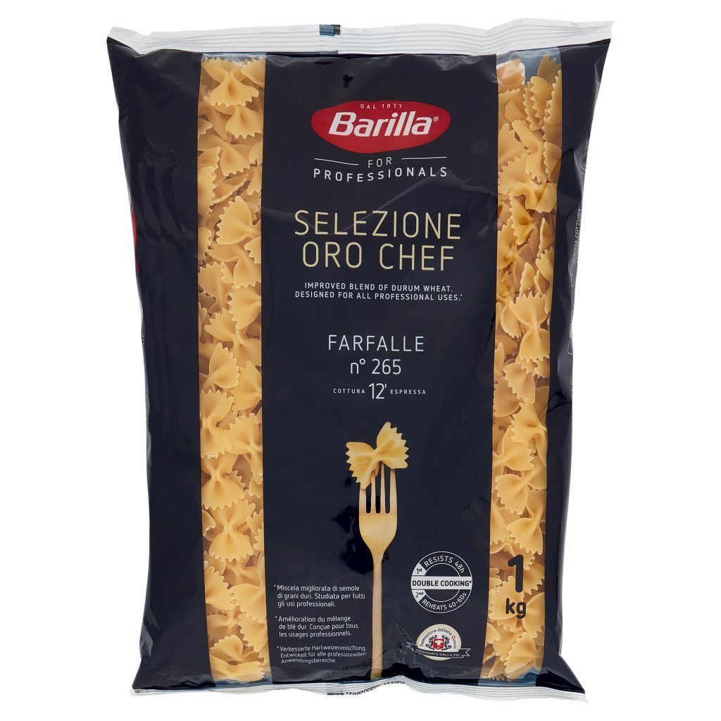 Barilla For Professionals Farfalle Pasta Corta Food Service Selezione Oro Chef 1kg