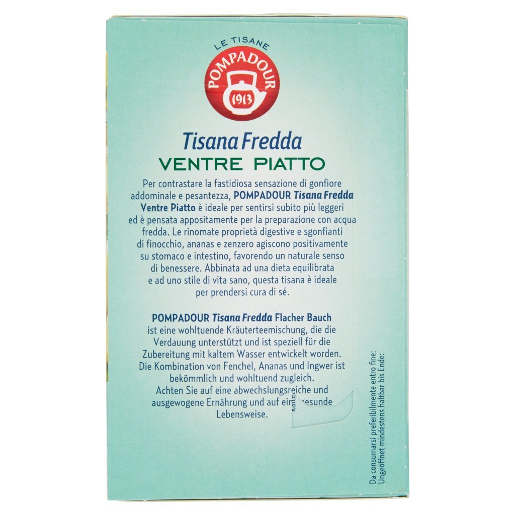 Pompadour Le Tisane Tisana Fredda Ventre Piatto 18 x 2,5 g