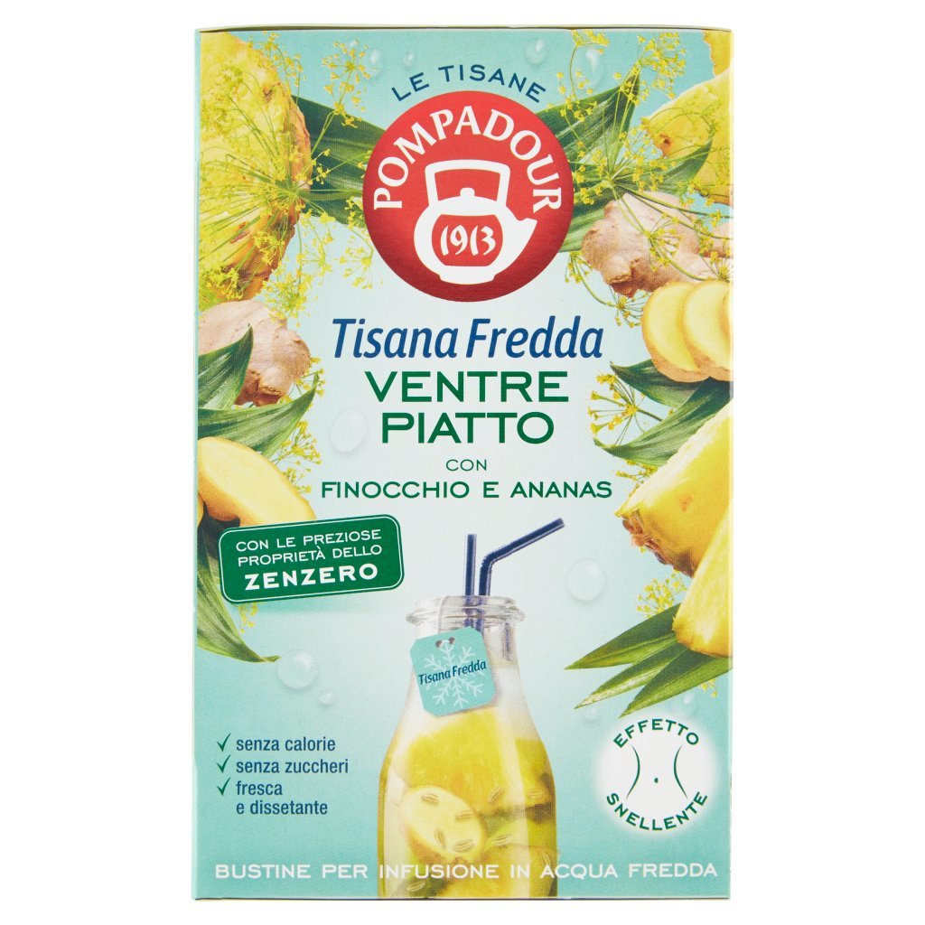 Pompadour Le Tisane Tisana Fredda Ventre Piatto 18 x 2,5 g