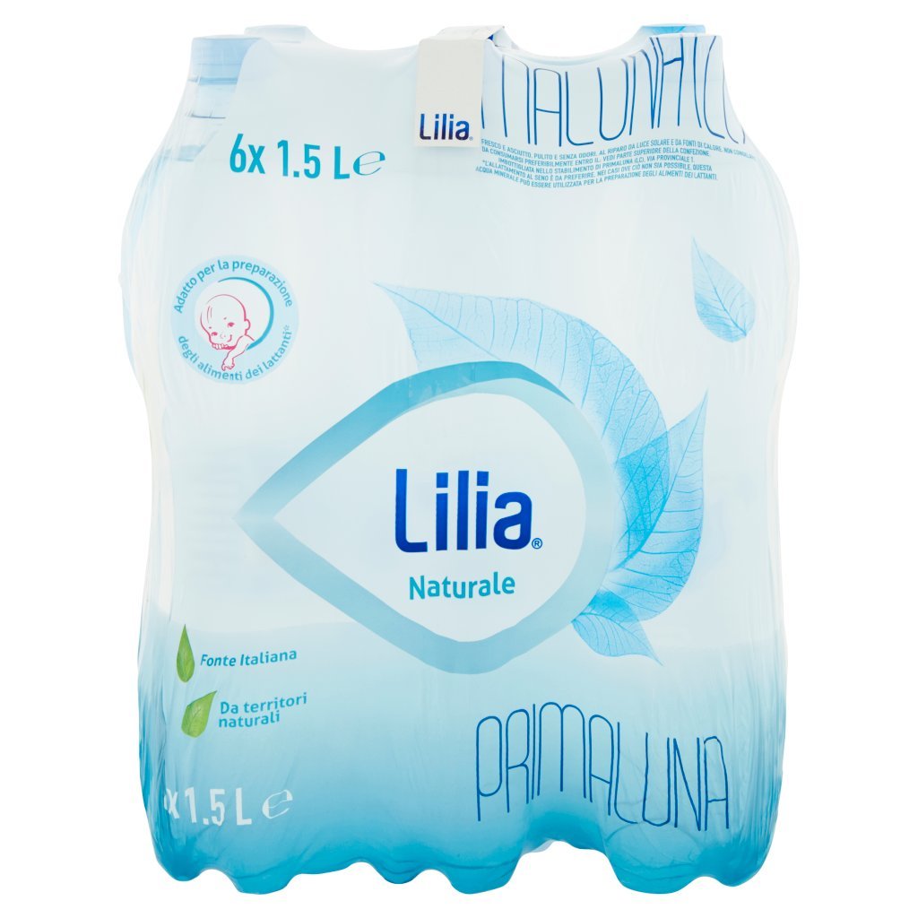 Lilia Lilia Primaluna, Acqua Minerale Naturale 1,5l x 6 (Pet)