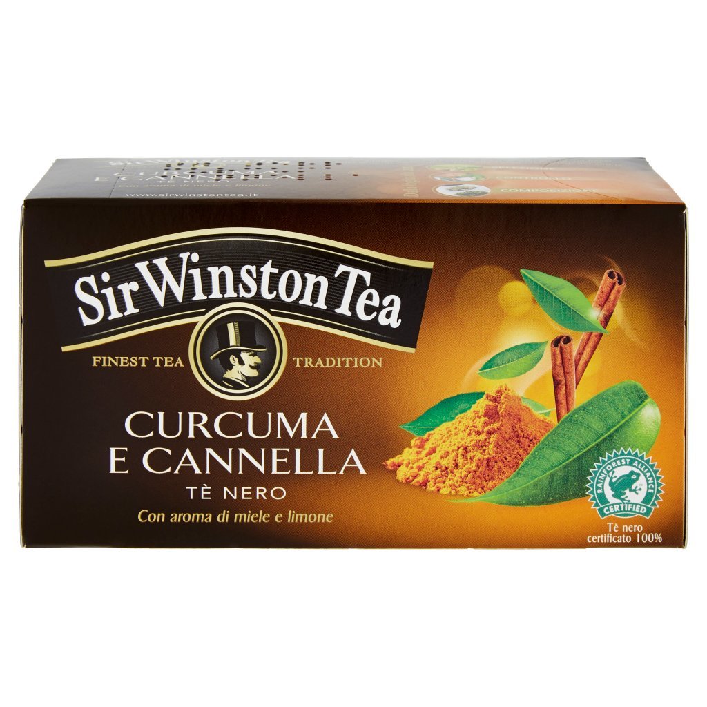 Sir Winston Tea Curcuma e Cannella Tè Nero 20 x 1,75 g