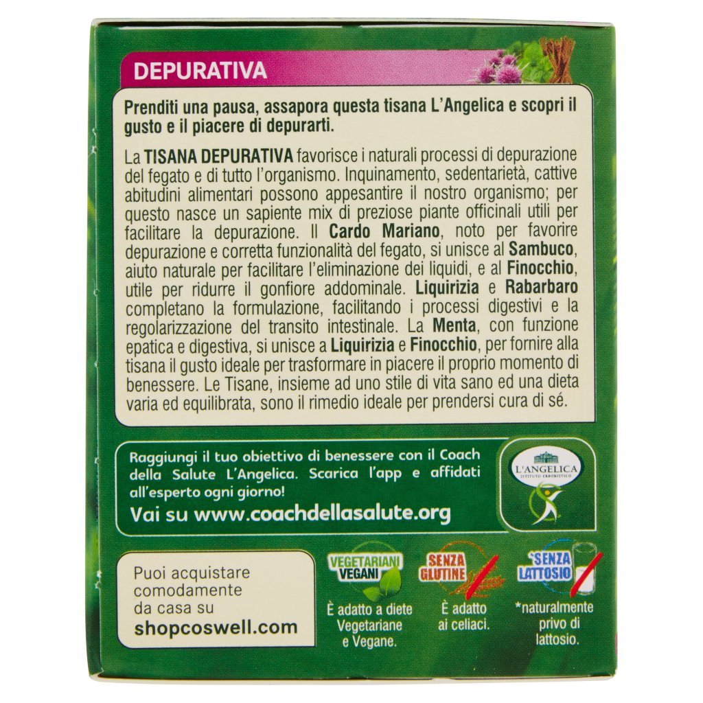 L'angelica Nutraceutica le Tisane Depurativa Detox 20 Filtri