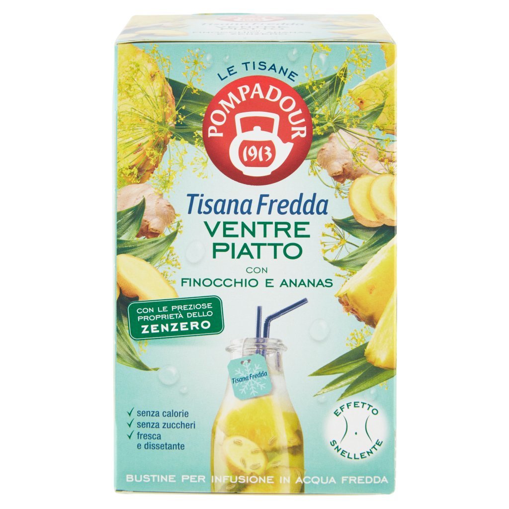 Pompadour Le Tisane Tisana Fredda Ventre Piatto 18 x 2,5 g