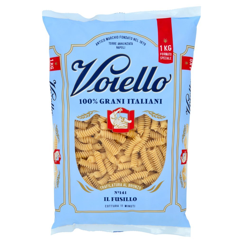 Voiello Pasta il Fusillo N°141 Grani 100% Italiani Trafilata Bronzo 1kg