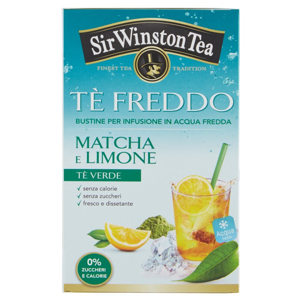 Sir Winston Tea Tè Freddo Matcha e Limone 18 x 2,5 g