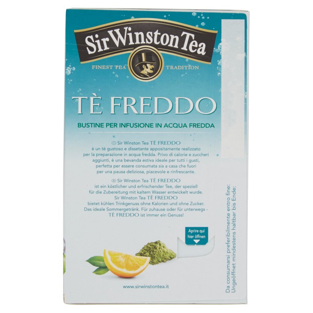 Sir Winston Tea Tè Freddo Matcha e Limone 18 x 2,5 g