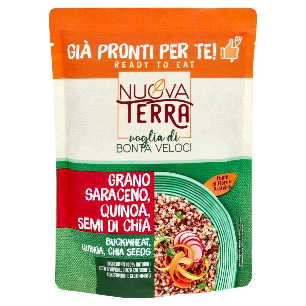 Nuova Terra Già Pronti per Te! Grano Saraceno, Quinoa, Semi di Chia