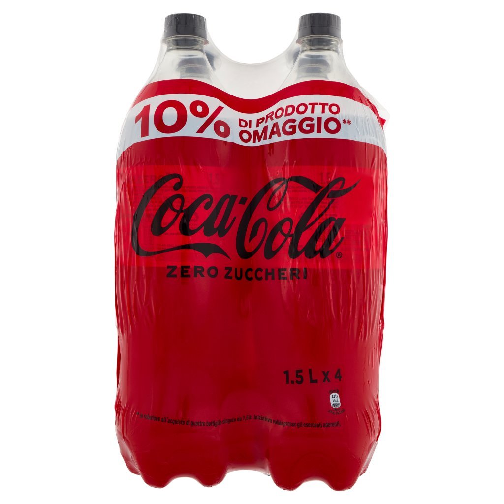 Coca Cola Zero Coca-cola Zero Pet Slim Bottles 4 x 1,5 l