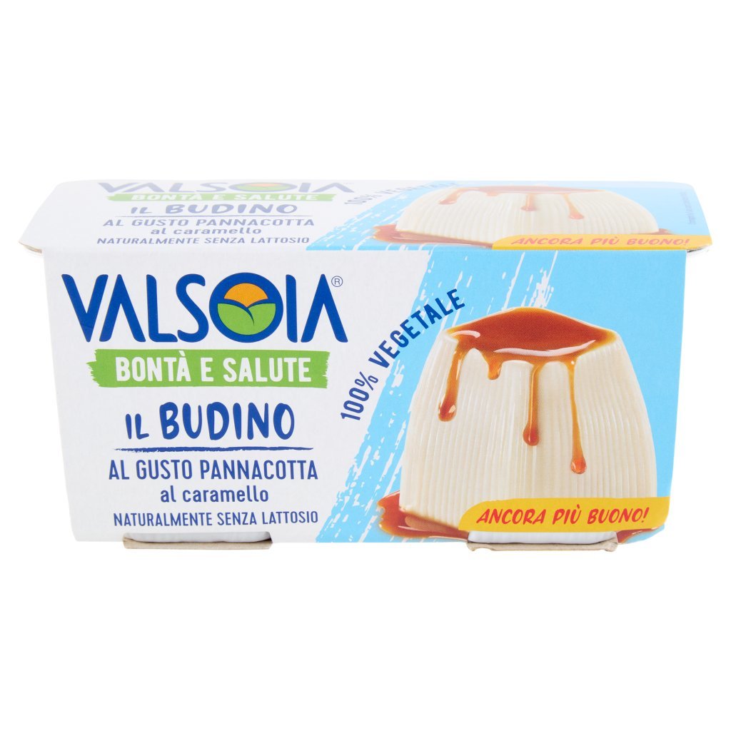 Valsoia Bontà e Salute Il Budino al Gusto Panna Cotta al Caramello 2 x 115 g