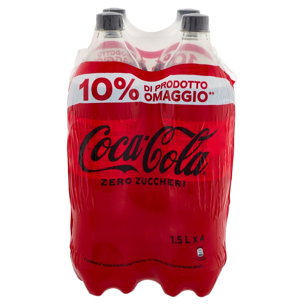 Coca Cola Zero Coca-cola Zero Pet Slim Bottles 4 x 1,5 l