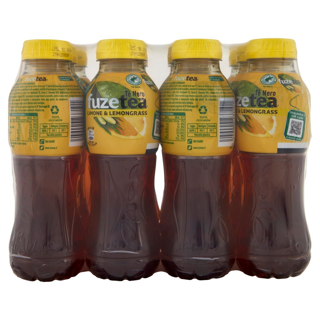 Fuze Tea Fuze Tea, Tè Nero Limone con una Nota di Lemongrass Pet 12 x 400ml