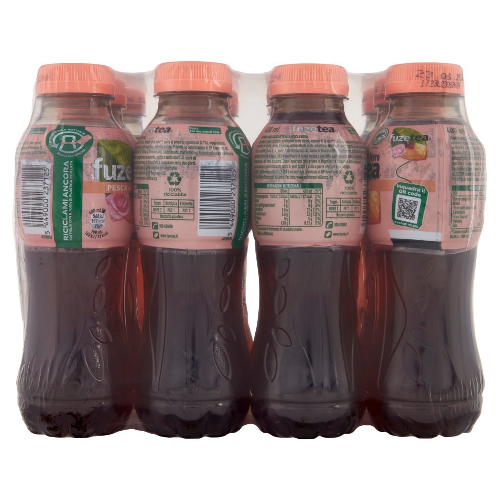 Fuze Tea Fuze Tea, Tè Nero Pesca con una Nota di Rosa Pet 12 x 400ml