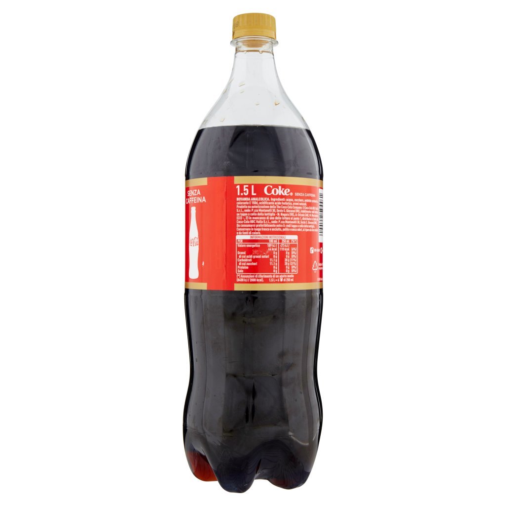 Coca Cola senza Caffeina Coca-cola senza Caffeina Bottiglia di Plastica 1,5 l Cash & Carry