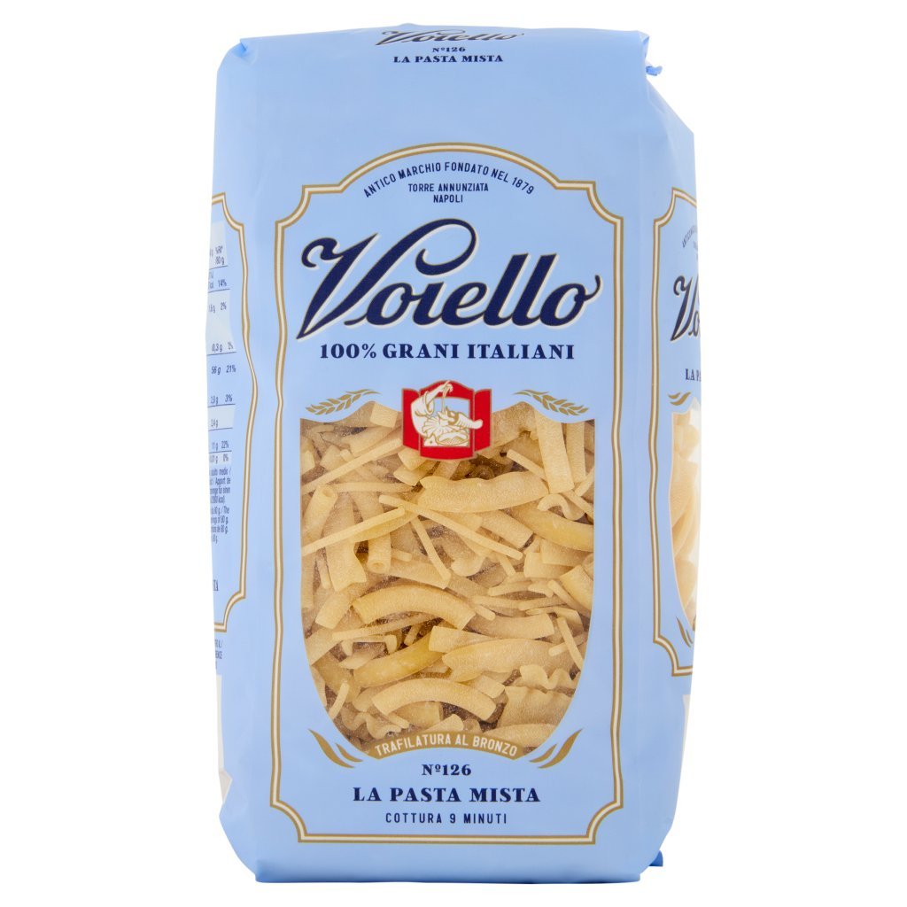 Voiello Pasta la Pasta Mista N°126 Grani 100% Italiani Trafilata Bronzo