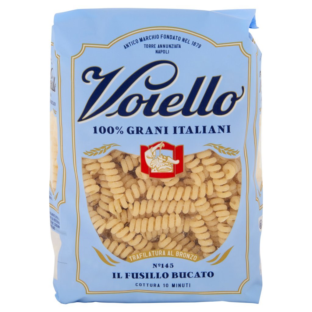 Voiello Pasta il Fusillo Bucato N°145 Grani 100% Italiani Trafilata Bronzo