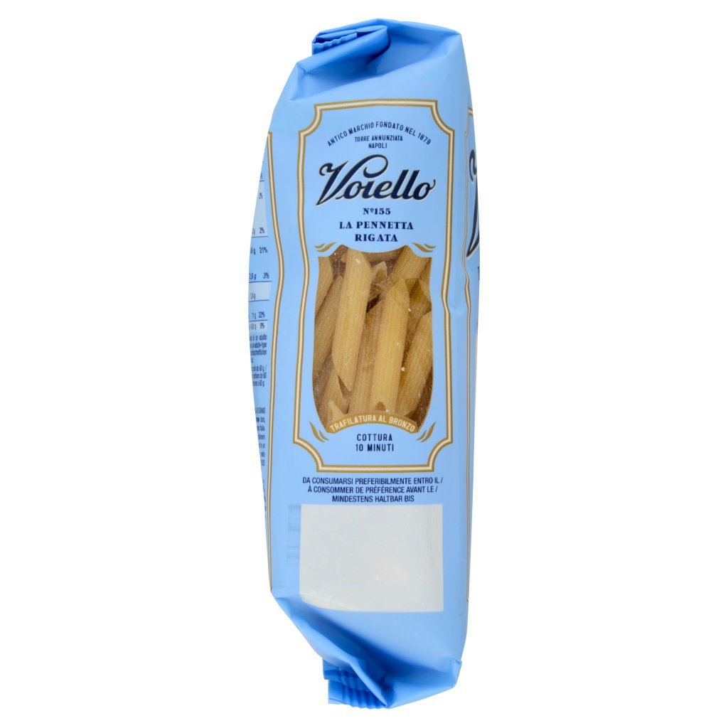 Voiello Pasta la Pennetta Rigata N°155 Grani 100% Italiani Trafilata Bronzo